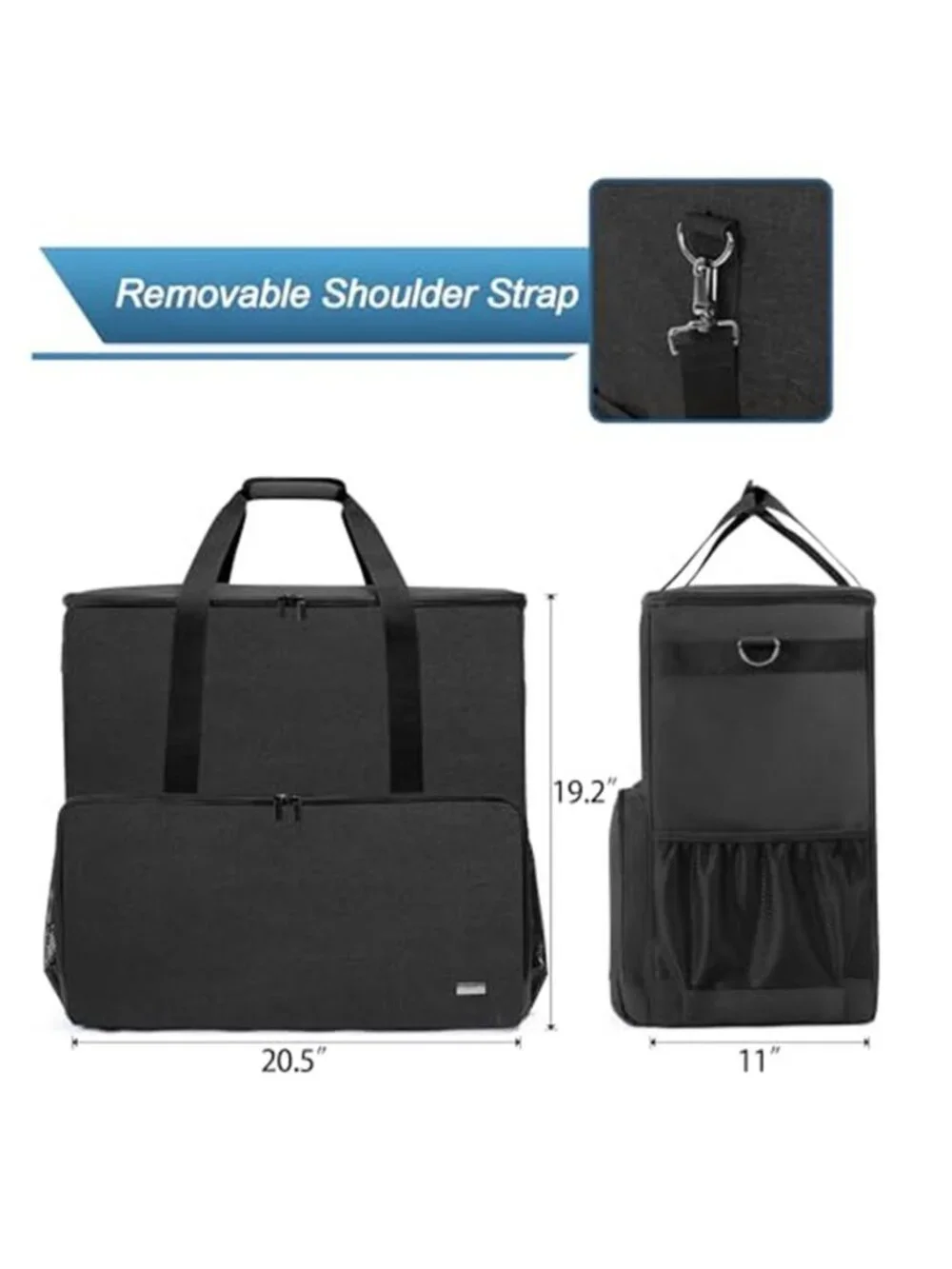 PC Carrying Case, Desktop Travel Bag for Computer Tower, Keyboard, Cable Bag